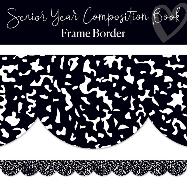 Senior Year Composition Book | Bulletin Board Borders | Schoolgirl Style