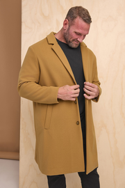 BadRhino Big & Tall Camel Brown Formal Overcoat