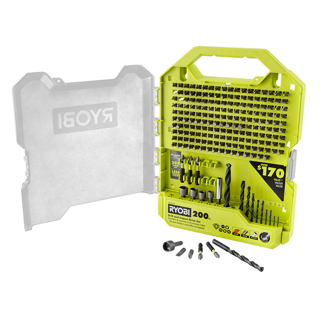 200 PC. Drill and Impact Drive Bit Set