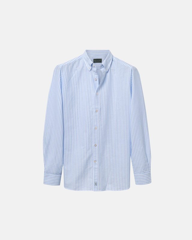 Thick Stripe Light Blue Oxford Shirt