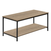 Stylish 40" Taupe and Black Metal Coffee Table - Modern Design for Your Living Room Elegance
