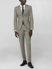 London Fog Grey Two Button Peak Lapel Ticket Pocket Suit