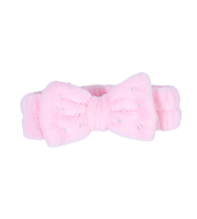 Pink Pearl Bow Headband