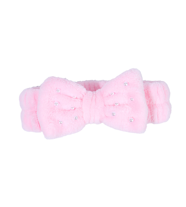 Pink Pearl Bow Headband