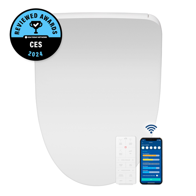 BB-1200 Elongated Bidet Toilet Seat with Bemis Living App