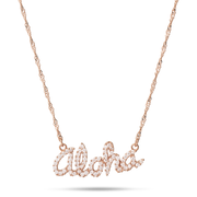 16" Aloha Necklace in Rose Gold with Diamonds