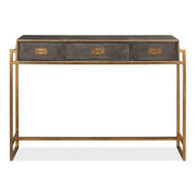 Shagreen Gold & Gray Console