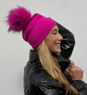 Classy Cashmere Detachable Faux Fur Pom