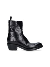 Calf leather ankle boots