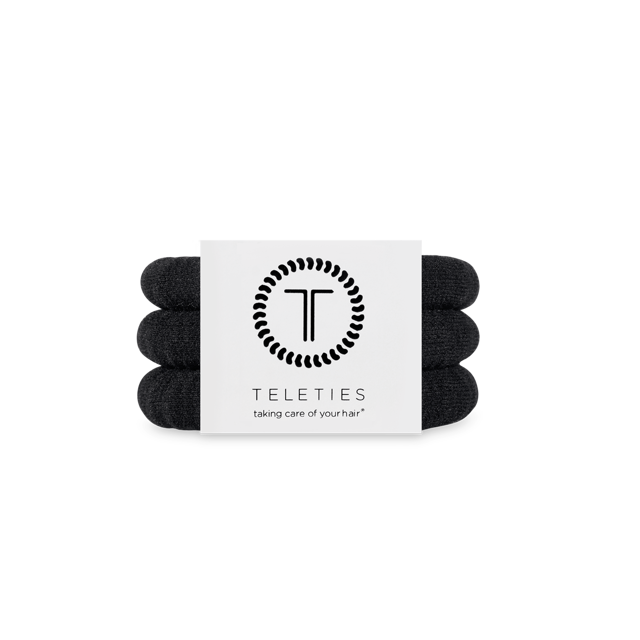 Jet Black Small Nylon Hair Ties