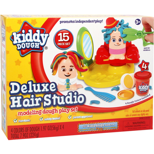 Kiddy Dough Deluxe Hair Studio Modelling Dough Set | Wilko