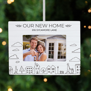 Personalized Our New Home Picture Frame Christmas Ornament