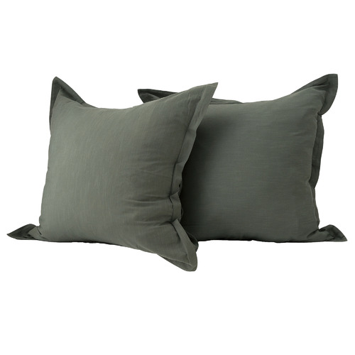Olive Loom Bamboo & Cotton European Pillowcases (Set of 2)