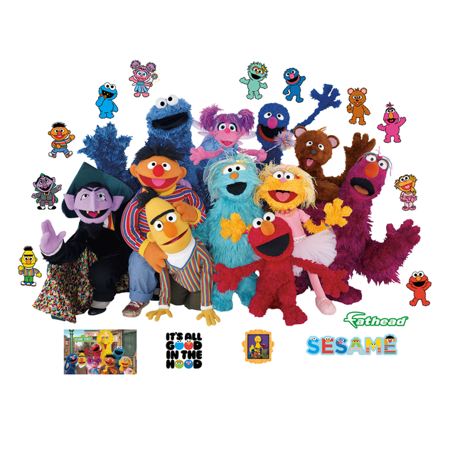 Sesame Street Characters - Peel & Stick Poster Collection - Official Sesame Street - Reusable Vinyl Wall Decals