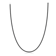 Enhanced Black Diamond Men’s Tennis Necklace