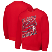 Men's St. Louis Cardinals Stitches Red Lightweight Crew Sweatshirt