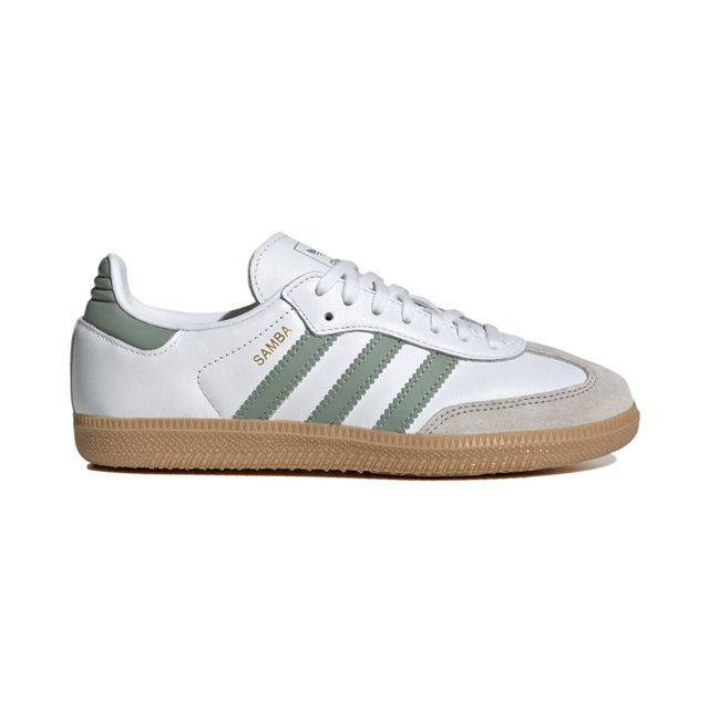 Adidas Kid's (Grade School) Samba OG Cloud White/Silver Green/Gum