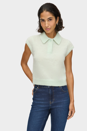 Lexi Mohair Knit Polo Top