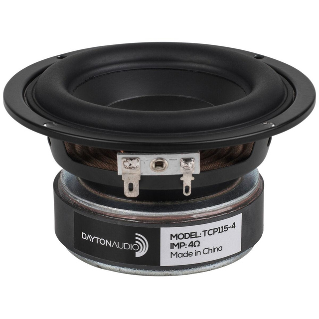 Dayton Audio TCP115-4 4" Treated Paper Midbass Woofer 4 Ohm