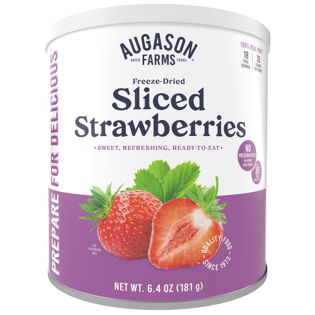 Freeze-Dried Sliced Strawberries Can