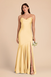 Olivia Matte Satin Dress - Butter