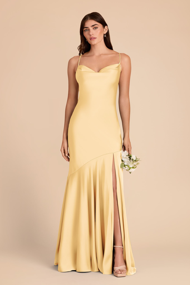 Olivia Matte Satin Dress - Butter