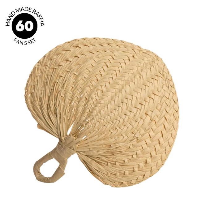 Natural Handmade Raffia Fans