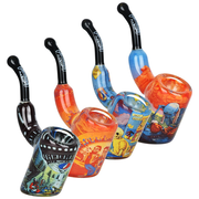 Grateful Dead x Pulsar Inside Print 4" Bent Sherlock Pipe