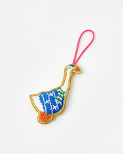 Chalet Goose Embroidered Christmas Tree Decoration