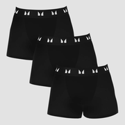 Men's Cotton Boxers (3 Pack) - Black