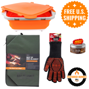 Smoker Essentials Bundle: Prep Tub + Resting Blanket + Grill Gloves + Free Rub