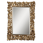 Capulin Antique Gold Metal Strip Mirror
