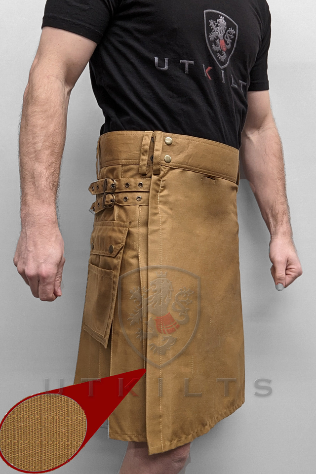 Standard Dark Khaki Utility Kilt Ripstop