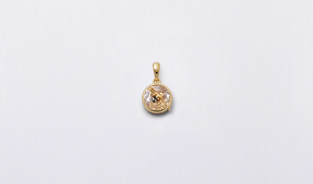 Mini Round Gold Locket 14k