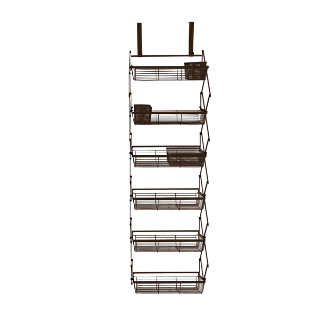Over The Door 6 Tier White Hanging Organization Rack by Supermoon