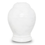 Ringed Natural Marble Cremation Urn in Large
