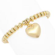 Toscana Italiana Electroform Setosa Heart Charm Stretch Bracelet on sale at shophq.com - 212-523