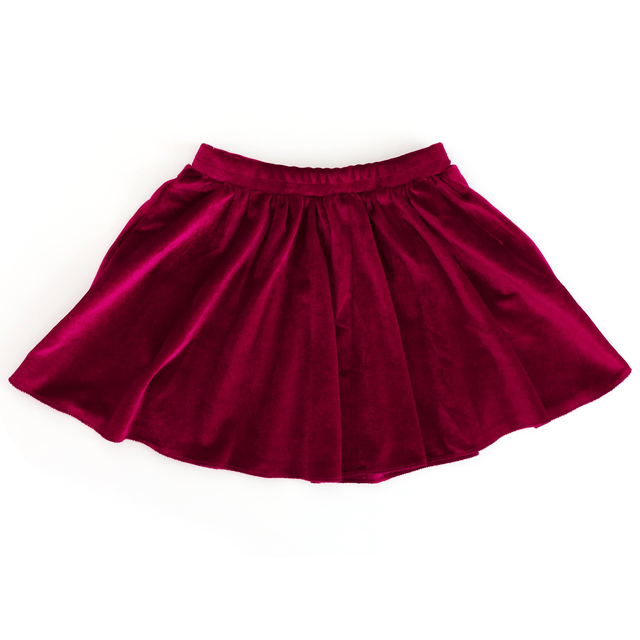 Girlhood Skirt - Cranberry Velvet