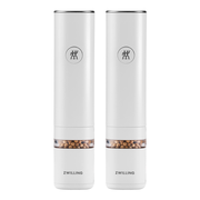 ZWILLING ELECTRIC SALT AND PEPPER MILL SET - WHITE