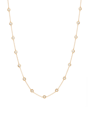 CLEMENCE, 1.50 CARAT 15 STONE STRAND NECKLACE, GOLD