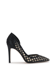 Prizma D'Orsay Pump in Black Sparkle Lace