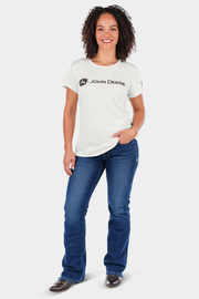 John Deere X Dovetail Workwear Into Town Bootcut Jean in Indigo Denim