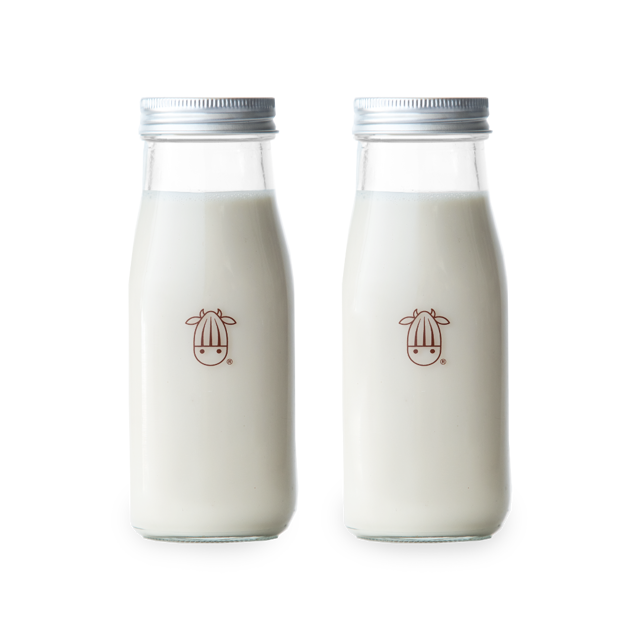 Glass Creamer Bottles - Set of 2