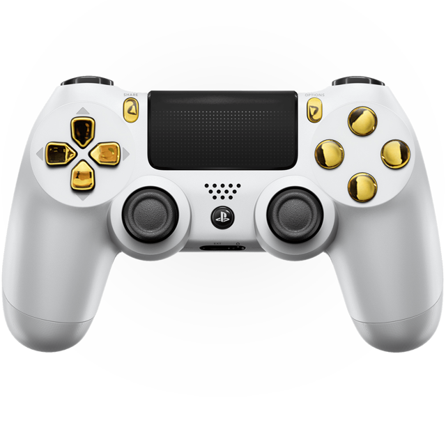 WHITE GOLD PS4 CUSTOM MODDED CONTROLLER