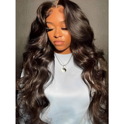 Layered Cut Voluminous Ocean Wave Curtain Bangs Wig 100% Glueless