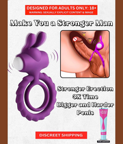 Adult Pleasure Double Hold Vibrating Ring For Rock Hard Erection And Time Delay + Free Kaamraj Lubricant By Naughty Nights