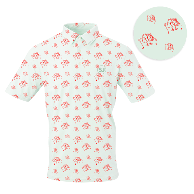 Golf & Tacos Men's Polo Mint