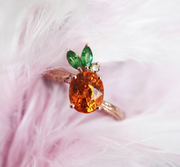 Edith Pineapple Garnet Ring