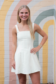 Season's Bloom Paneled Flare Dress, Butter | Sadie & Sage