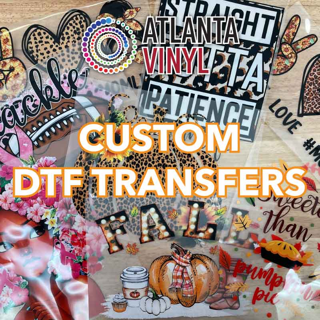 Custom DTF Transfers By Size (24 hour turnaround excluding holidays/weekends)